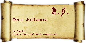 Mocz Julianna névjegykártya
